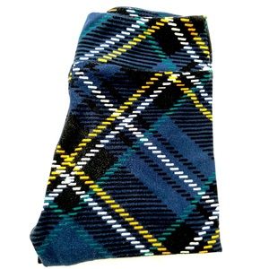 Blue plaid LuLaRoe kids SM leggings
